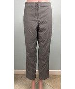 J.Jill Women&#39;s Checkered Black &amp; Tan Cropped Pants Sz 12 26&quot; Inseam - $31.12 CAD