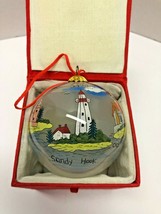 Lighthouses Of New Jersey Inside Painted Glass Ball Peking Handicrafts Ornament - £19.88 GBP