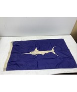 Marlin Flag Para-Lite Blue on White 20 X 30 Inches Brass Grommets Fish Boat - €17,35 EUR