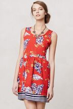 Anthropologie Porridge  PETALUMA PEEP HEM floral chiffon DRESS S - $24.75