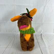 Vintage Genie Toys Plush Moose Carnival Toy 12&quot; Stuffed Animal - £6.37 GBP