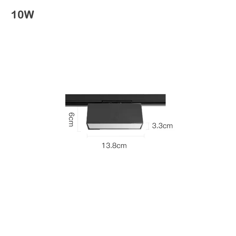 Dimmable Track Rail Light 10W 20W 30W 40W LED Spotlight Ceiling Lamps White Blac - £151.05 GBP