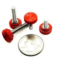 8-32 Thumb Screws with Round Red Knurled  Grip 304 Stainless 4-24P #8 1/... - £11.57 GBP+