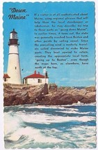 Postcard First Lighthouse In USA Portland Head Light Portland Maine - £3.18 GBP