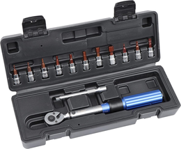 Drive Click Torque Wrench Set 1/4In, 14Pc - 2-20Nm Dual Direction Torque Wr - £58.07 GBP
