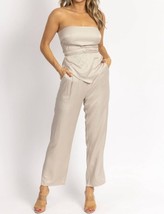 Le Lis scarf top + pleated pant set for women - size L - £42.74 GBP