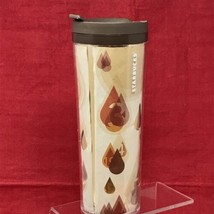 Starbucks Brown Raindrops w/ Numbers 16 oz 2012 Gold Highlights Travel T... - £8.54 GBP