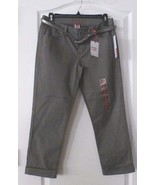 ELLE™ Cuffed Twill Belted  Capris - Women&#39;s Sage Green Sz 2-6 NWTMSRP$44 - $23.69