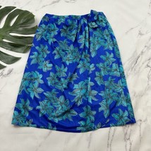 Jantzen Womens Vintage Swim Cover Up Skirt Size L Blue Teal Tropical Flo... - £22.54 GBP