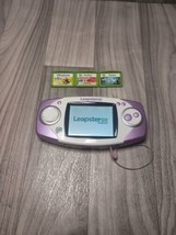 Leapster GS Explorer Pink and White Handheld Video Game Console With 3 G... - $27.69