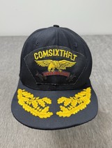 Vintage US Navy Hat Cap COMSIXTHFLT Sixth Fleet Veteran Vet Mens Gold Leaf - $24.74
