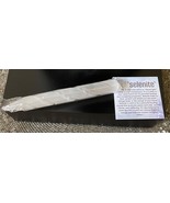 Polished Selenite Crystal Massage Reiki Wand 6&quot; Spiral Round Tip CHARGE ... - $16.95