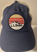 LL Bean Adult Black Cotton Mesh Back  Snapback Hat Cap One Size Adjustab... - $22.76