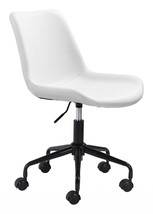 White and Black Adjustable Swivel Faux Leather Rolling Office Chair - $3,699.90 MXN