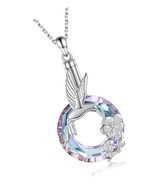 925 Sterling Silver Butterfly Hummingbird Rose Tree of Life Urn Necklace... - $2,628.40 MXN
