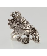 Vintage Art Nouveau Princesse W/Accenting Marcassite Bague en Argent Tai... - $233.43 CAD