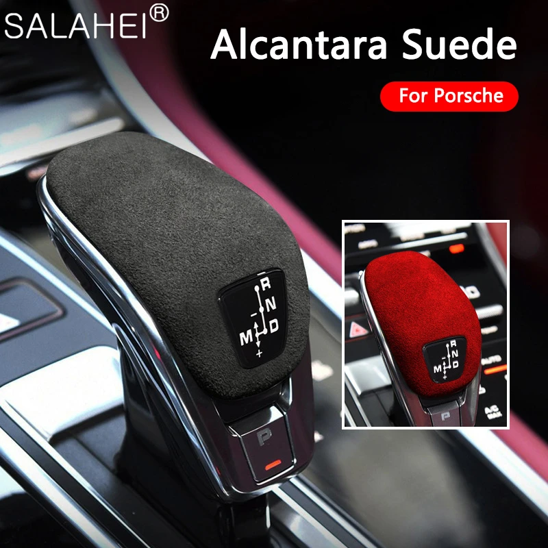 Top Suede Wrap Car Gear Shift Knob Trim Sticker Cover For Porsche Cayman - £24.62 GBP