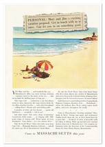 Print Ad Massachusetts Vacation Tourism Vintage 1937 Full-Page Advertisement - £9.67 GBP