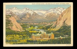 Vintage Postcard Banff Springs Hotel Bow Valley National Park 1937 Cancel Canada - £8.51 GBP