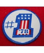 Vintage 1978 HARLEY DAVIDSON #1 Stars &amp; Stripes Pinback Button BIKER MOT... - $19.79
