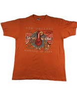 Vtg New Orleans Single Stitch T Shirt SZ XL Birth Place of Jazz USA Orange - £16.61 GBP