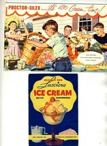 2 Old Ice Cream Recipe Booklets Jello Ice Cream Powder Proctor Silex Fre... - $17.80