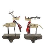GERSON METAL AND RESIN REINDEER CHRISTMAS TREE STOCKING HANGER SET OF (2) - $1,252.07 MXN