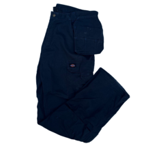 Dickies Trousers Navy Blue 42&quot; Waist Tall Cargo Work Trousers - £18.14 GBP