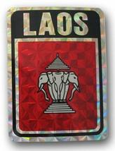 Laos Old Country Flag Reflective Decal Bumper Sticker - £2.26 GBP