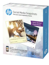 HP - Social Media Snapshots Removable Sticky Photo Paper - $8.89