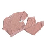 JENNI Solid Sherpa Pajama Set X SMALL (8181 - £19.78 GBP