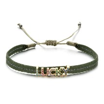 ZMZY Bohemian Handmade Woven Rope Chain Bracelet Ethnic Adjustable Crystal Heart - £10.50 GBP