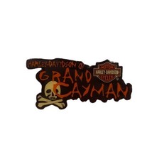 VTG Harley Davidson Grand Cayman Pirate Skull Dealer Collectible Pin Hat Vest - £18.33 GBP