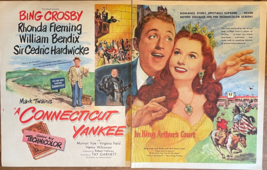 1949 Connecticut Yankee Vintage Print Ad Screenplay Bing Crosby Technicolor - £13.03 GBP