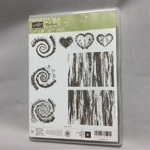 Stampin Up! Retired TIE DYED photopolymer 8 Stamps Background Cling Scrapbook - £41.09 GBP