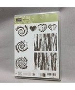 Stampin Up! Retired TIE DYED photopolymer 8 Stamps Background Cling Scrapbook - $51.48