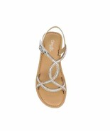 Cupcake Couture Silver Bling Alice Braided Strap Sandals . SZ 3M - $17.82