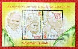 ZAYIX - 2004 Solomon Islands 970 MNH - Pope John Paul II souvenir sheet - £3.10 GBP