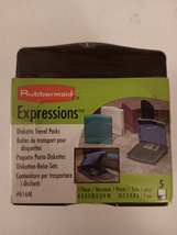 Rubbermaid Expressions 3.5&quot; Floppy Disk Travel Packs 5 Pack Multi Color New - £11.84 GBP