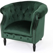 Christopher Knight Home Akira Velvet Club Chair, Emerald - £257.38 GBP