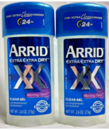 2X Arrid Extra Extra Dry Antiperspirant  Deodorant Clear Gel Morning Cle... - £15.76 GBP