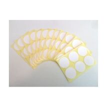 Pack of 72 , 30mm Round , White Paper Labels , Permanent Adhesive Circle... - $12.00