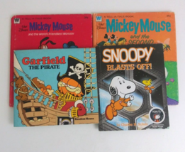 Vintage Lot of 4 Mini Books 2 Walt Disney Mickey Mouse, Garfield The Pirate, +1 - £11.62 GBP