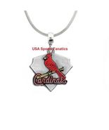 St. Louis Cardinals Team Logo Diamond Pendant Necklace on a .925 SS Snak... - $31.54 CAD