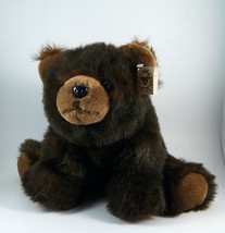 Realistic Brown Bear Plush  Bearington Collection Animal 15&quot; X 9&quot; With Tags - $17.99