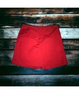 JG Hook Skort Size 16 Zip Button Knee Length Red Cotton/Spandex NWOT - $30.49 CAD