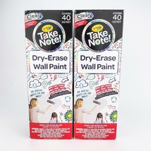 Crayola Take Note Dry Erase Wall Paint 40 Sq Ft Clear Residential Grade ... - £25.56 GBP