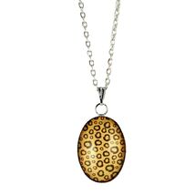 WILD ANIMAL PRINT NECKLACE Spotted Leopard Pattern Pendant African Wildl... - $1.95