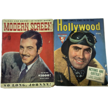 2 Magazines Modern Screen April 1943 Hollywood September 1941 Actors Movie Stars - £10.31 GBP