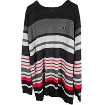 South Pole Mens Authentic Sweater Black Gray Red Knit Sweater Size XXL 2... - $23.43
